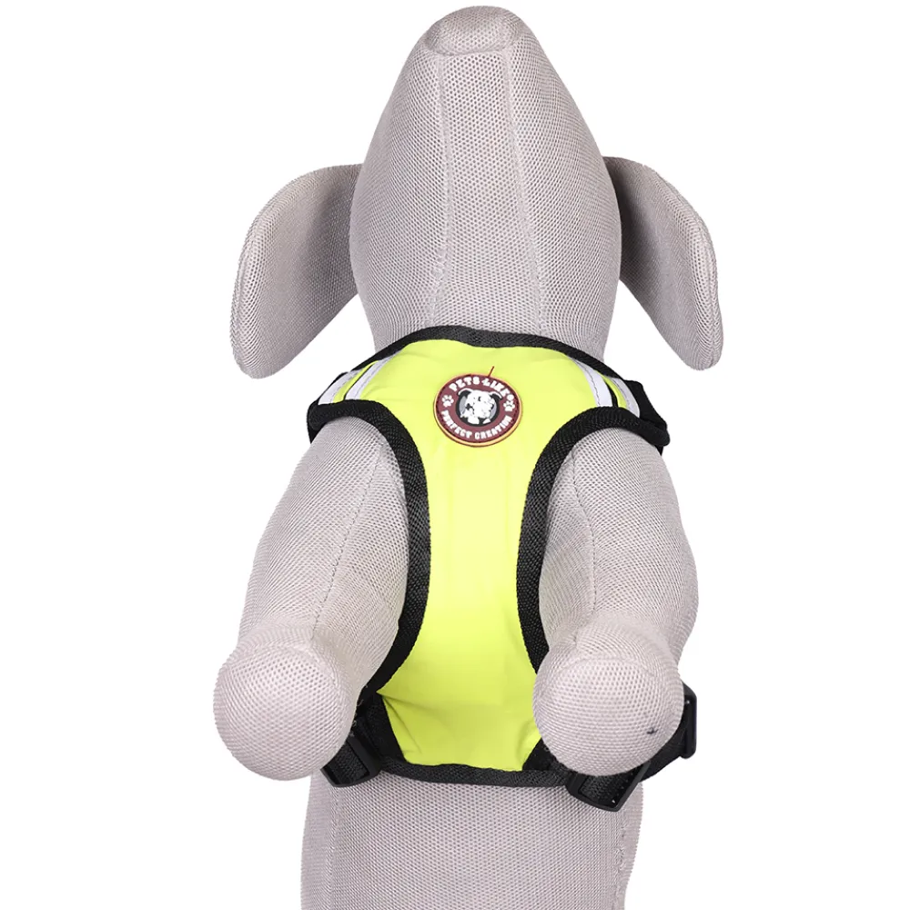 Pets Like Padded Double Side Harness for Dogs (Neon Yellow)