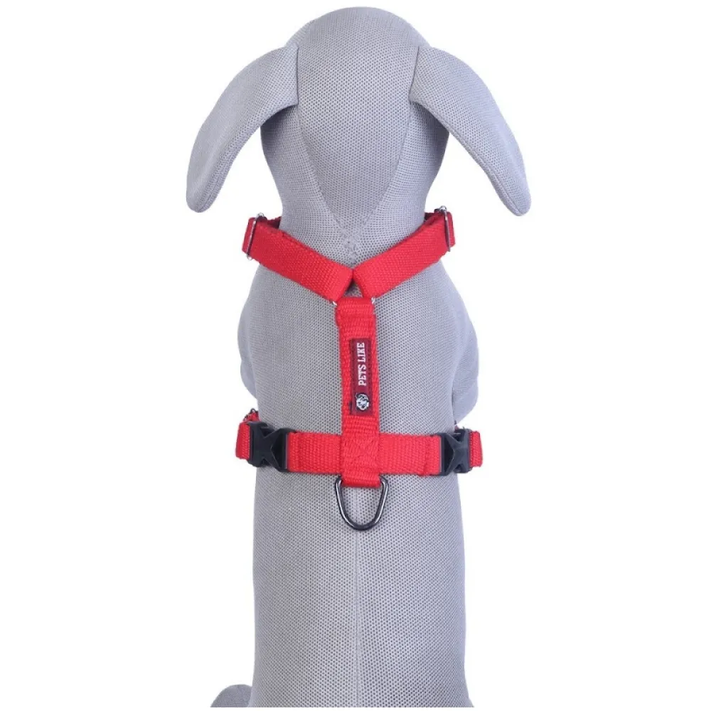 Pets Like Spun Polyester Full Harness for Dogs (Red)