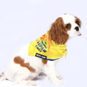 Pets Way Chennai Supaw Kings IPL Bandana for Dogs and Cats (Yellow)