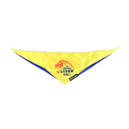 Pets Way Chennai Supaw Kings IPL Bandana for Dogs and Cats (Yellow)