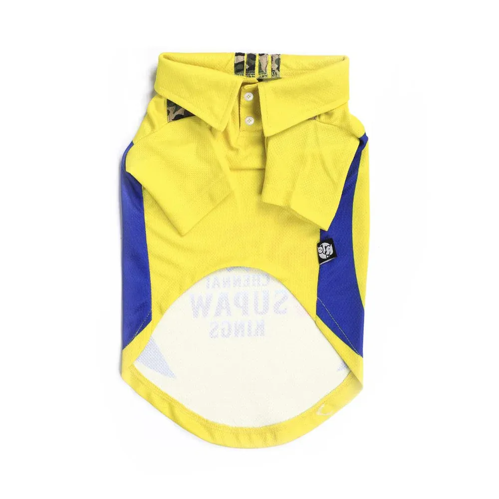Pets Way Chennai Supaw Kings IPL Jersey for Dogs and Cats (Yellow)