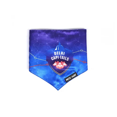 Pets Way Delhi Capi Tails IPL Bandana for Dogs and Cats (Blue)