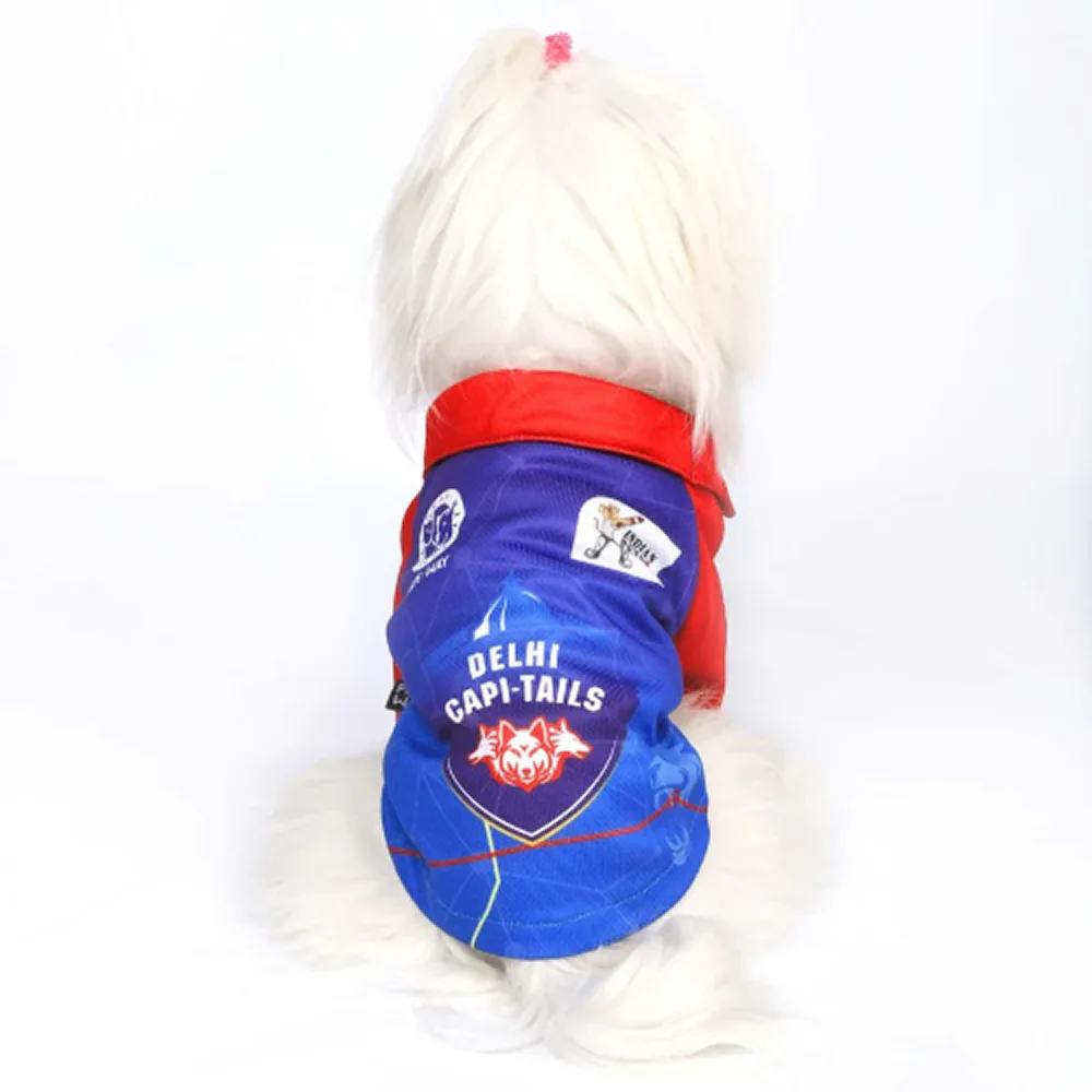 Pets Way Delhi Capi Tails IPL Jersey for Dogs and Cats (Blue)