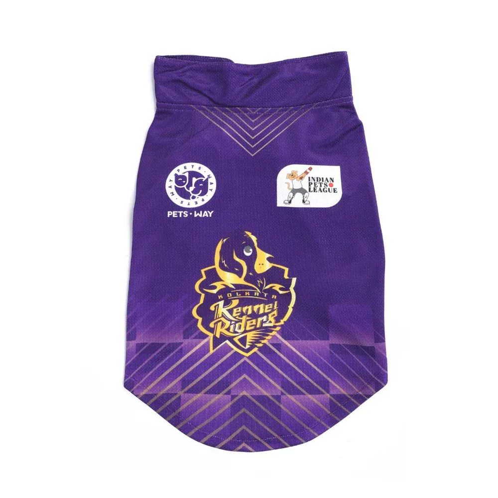 Pets Way Kolkata Kennel Riders IPL Jersey for Dogs and Cats (Purple)