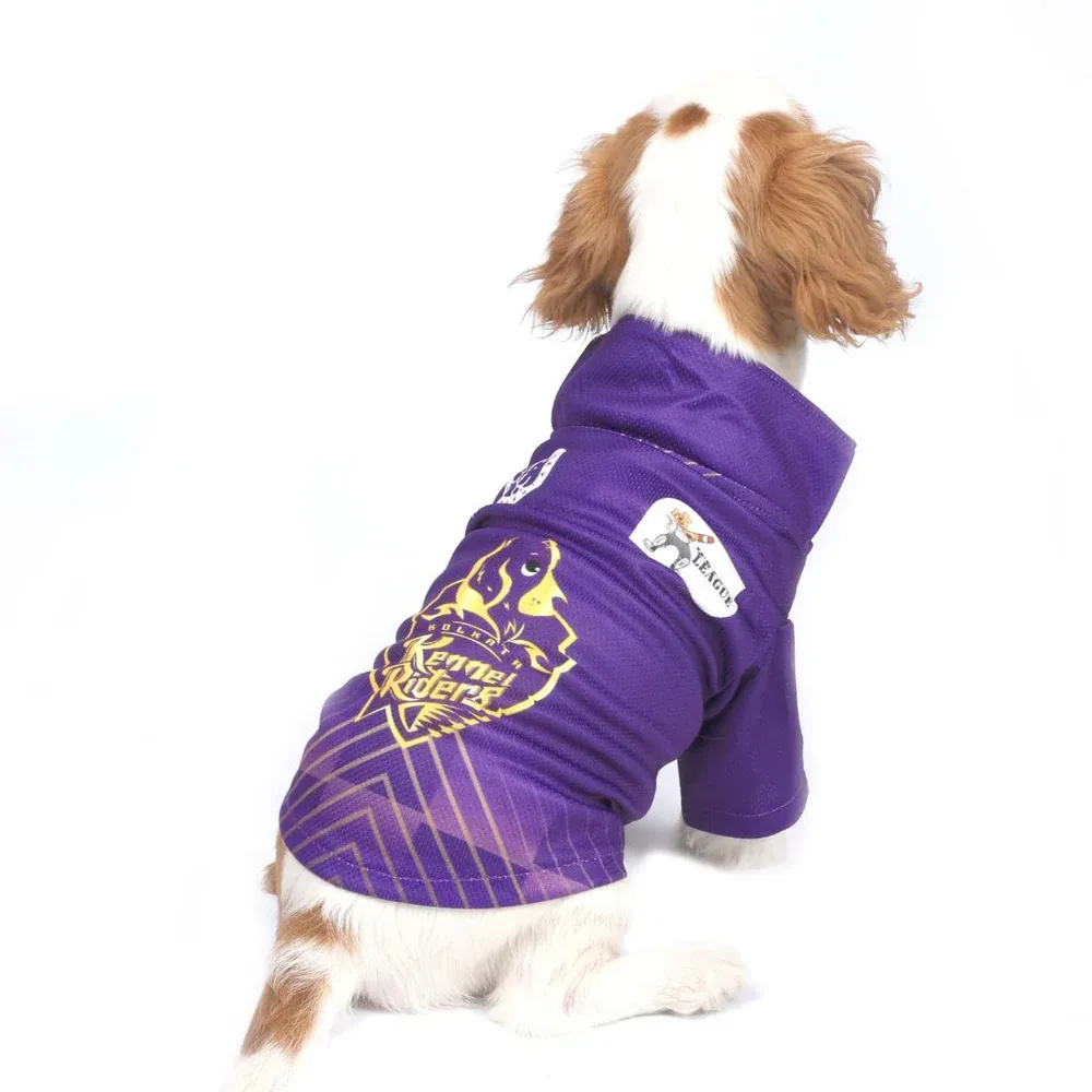 Pets Way Kolkata Kennel Riders IPL Jersey for Dogs and Cats (Purple)
