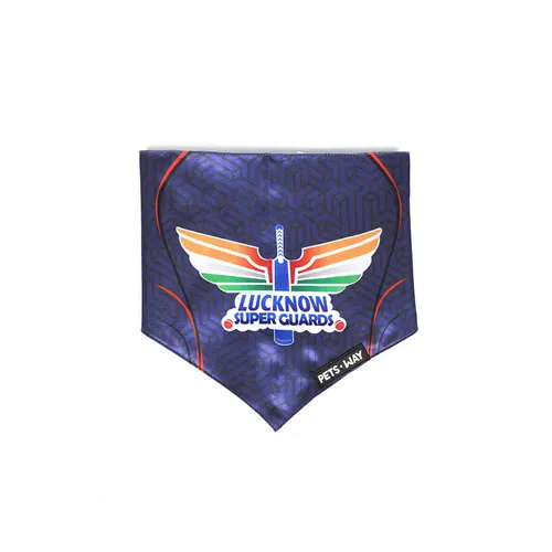 Pets Way Lucknow Super Guards IPL Bandana for Dogs and Cats (Blue)