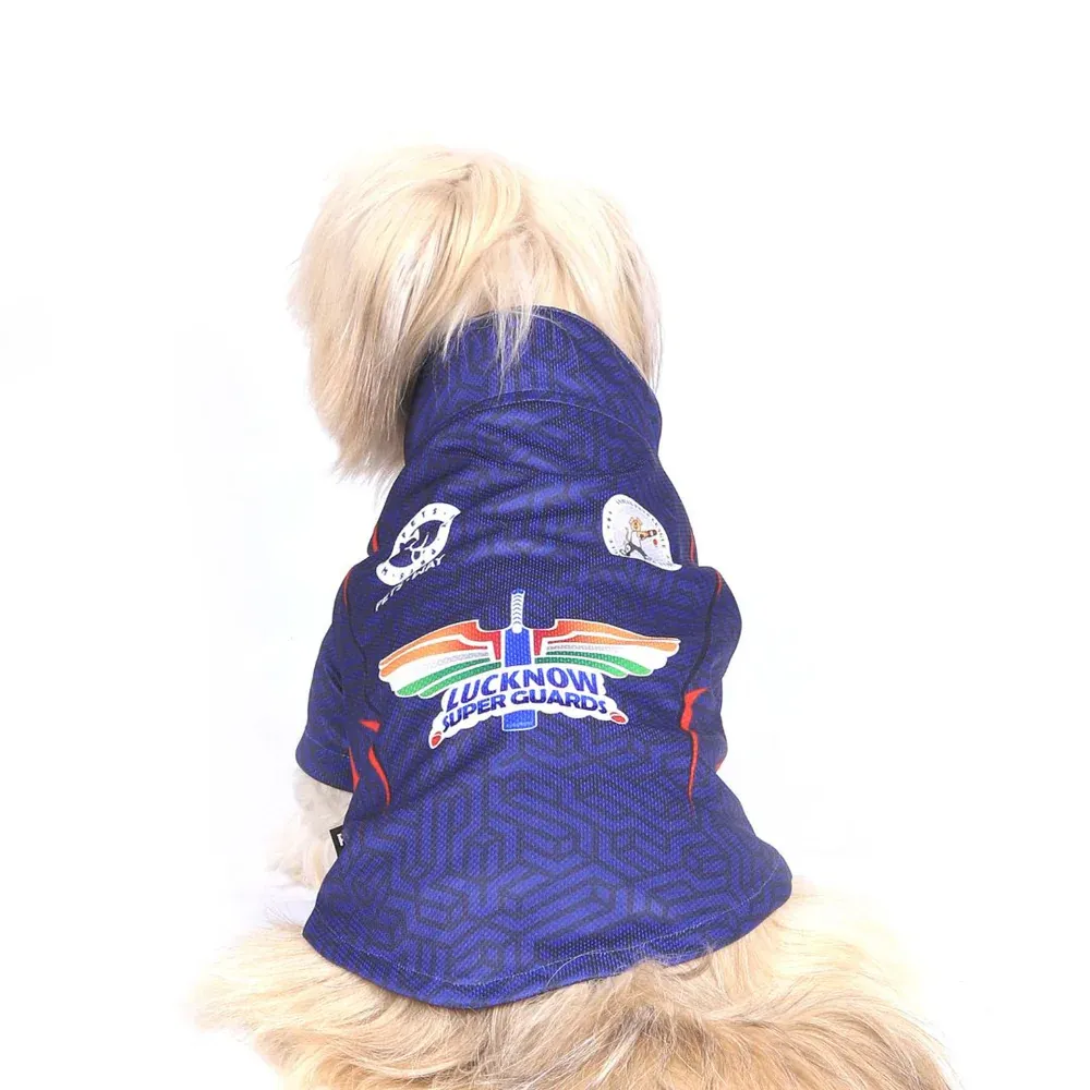 Pets Way Lucknow Super Guards IPL Jersey for Dogs and Cats (Blue)