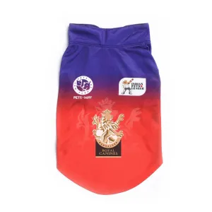 Pets Way Royal Canines Bangalore IPL Jersey for Dogs and Cats (Red/Blue)