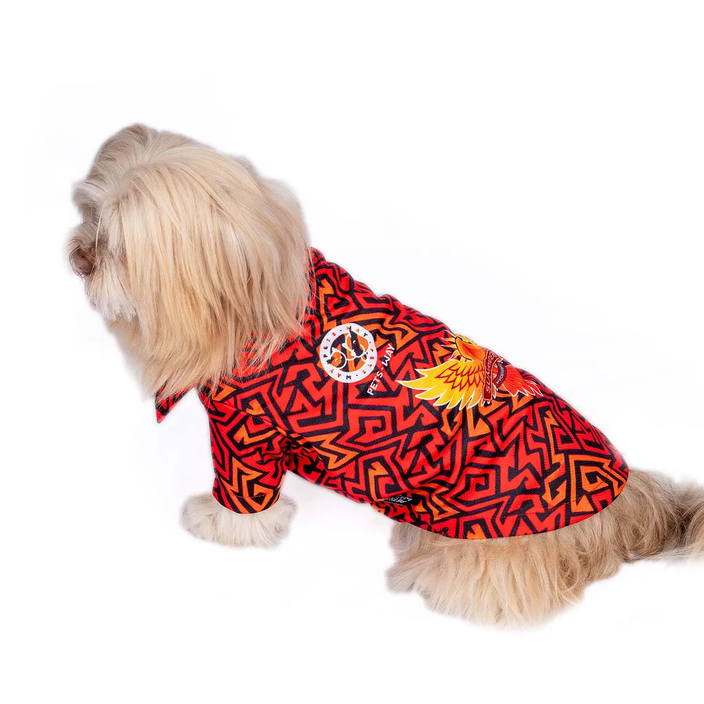 Pets Way Sunriders Hyderabad IPL Jersey for Dogs and Cats (Orange/Black)