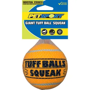 Petsport Giant Squeak Tuff Ball Toy for Dogs (Orange)