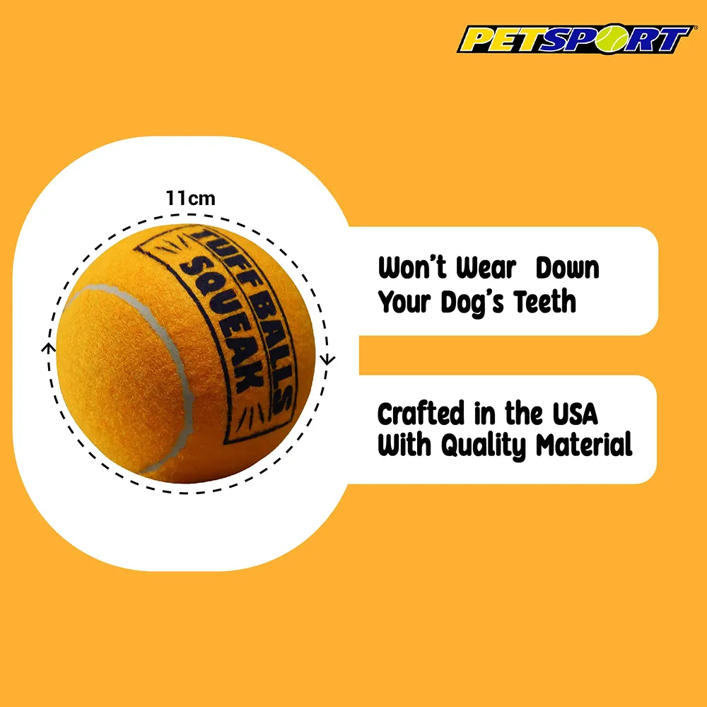 Petsport Giant Squeak Tuff Ball Toy for Dogs (Orange)