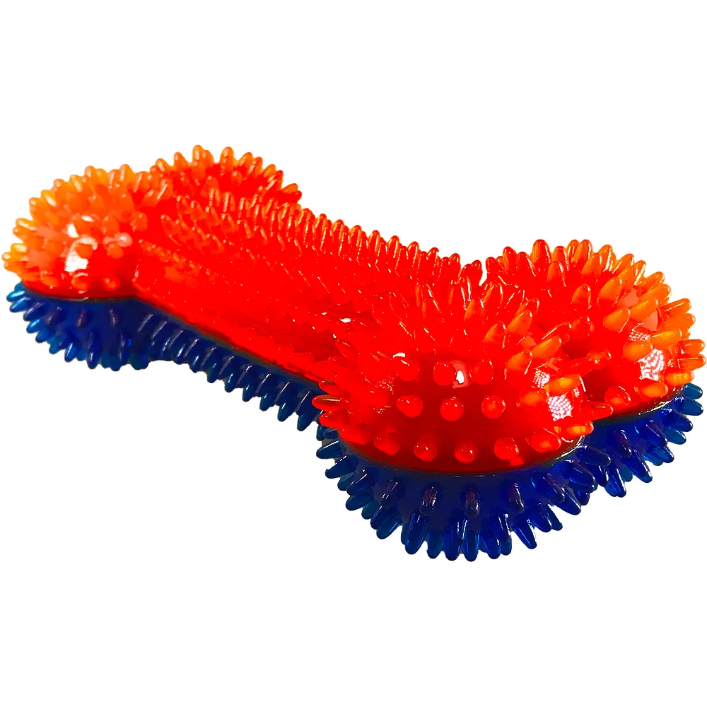 Petsport Gorilla Spiky Bone Toy for Dogs (Blue & Red)