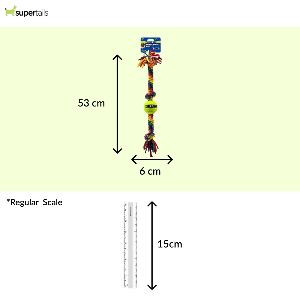Petsport Kaleidoscope Rope Tug Ball for Dogs