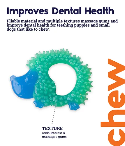 Petstages Cutie Chewies Hedgehog Chew Toy for Dogs (Blue)