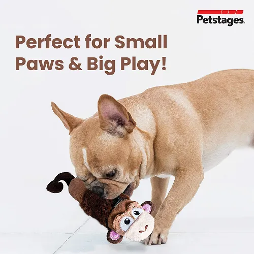 Petstages Mini Monkey Stuffing Free Toy for Dogs (Brown)