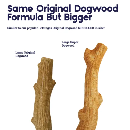 Petstages Super Dogwood Chew Toy for Dogs (Brown)