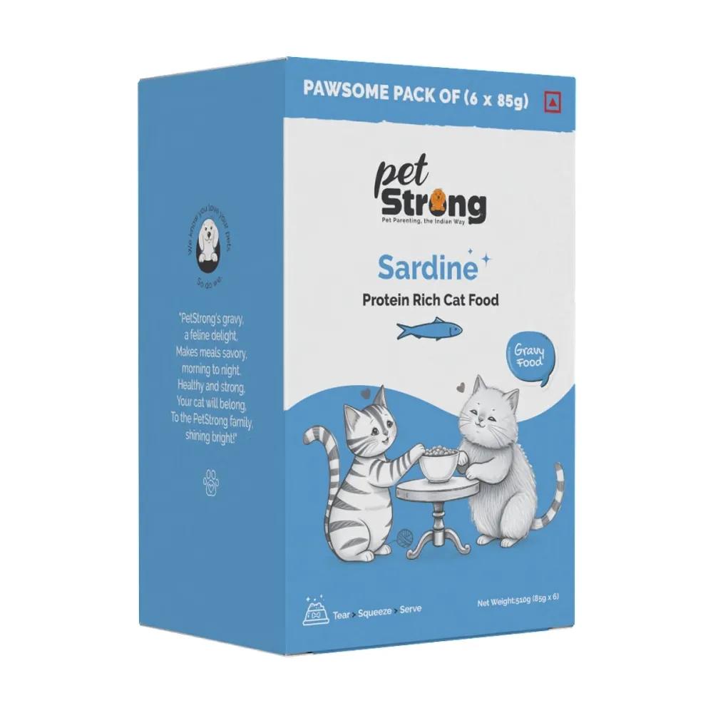 PetStrong Sardine & Mackerel and Seaweed in Gravy Cat Wet Food Combo