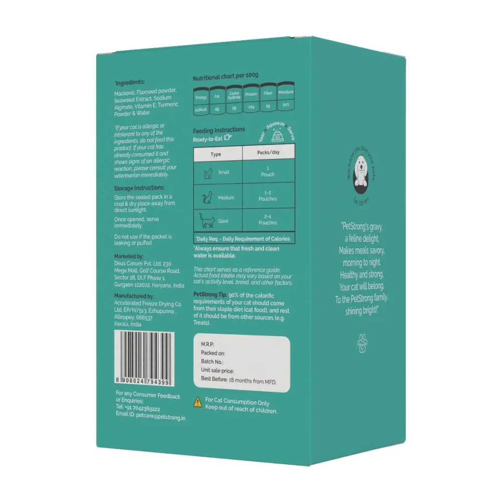 PetStrong Sardine & Mackerel and Seaweed in Gravy Cat Wet Food Combo