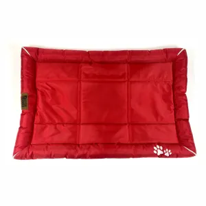 Petter World Waterproof Mat with Padded Perimeters for Dogs (Red)