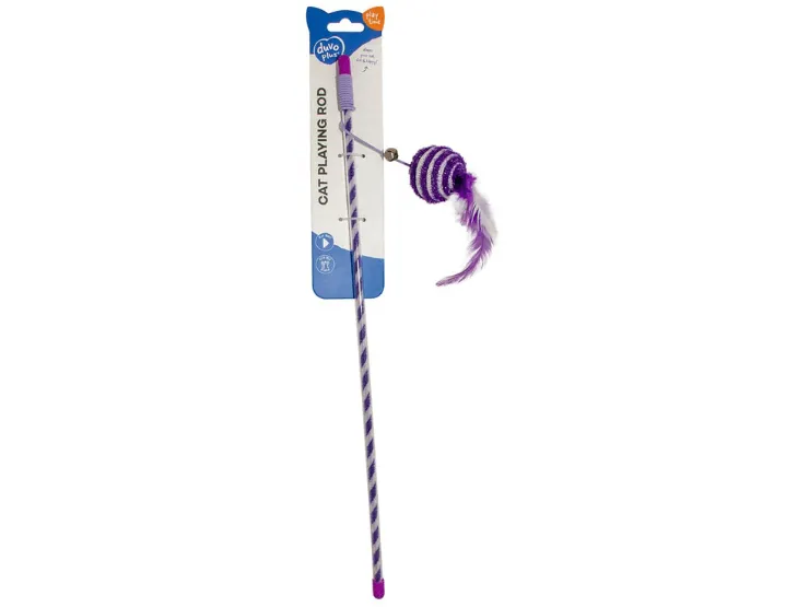 Playing rod Catchy glitter ball 46x4x3,5cm purple Pets Qatar