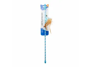 Playing rod Catchy paper ball 41x4x3,5cm blue Pets Qatar