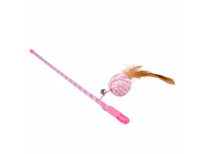 Playing rod Catchy paper ball 46x4x3,5cm pink Pets Qatar