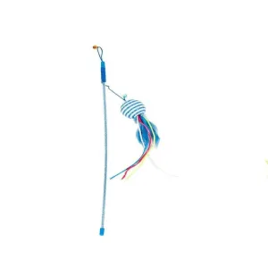 Playing Rod Feathered Ball Mix 46cm Pets Qatar