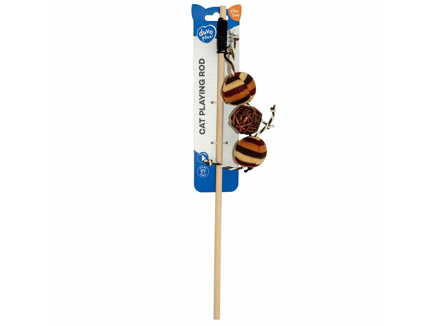 Playing rod Knitted balls 40x4x5cm brown Pets Qatar