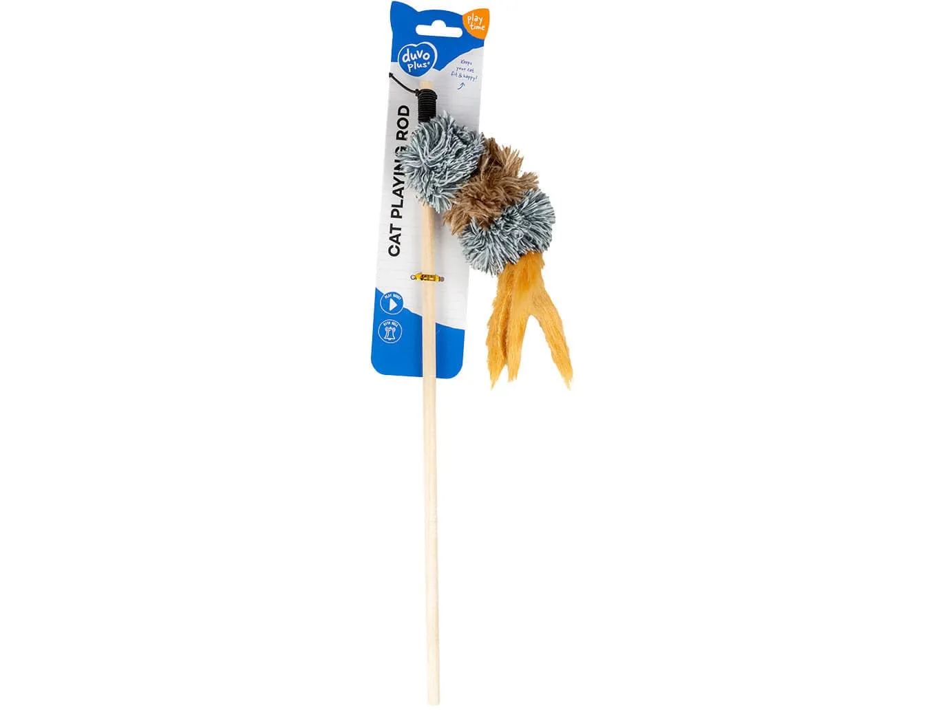 Playing Rod Pompom 25x5cm Pets Qatar