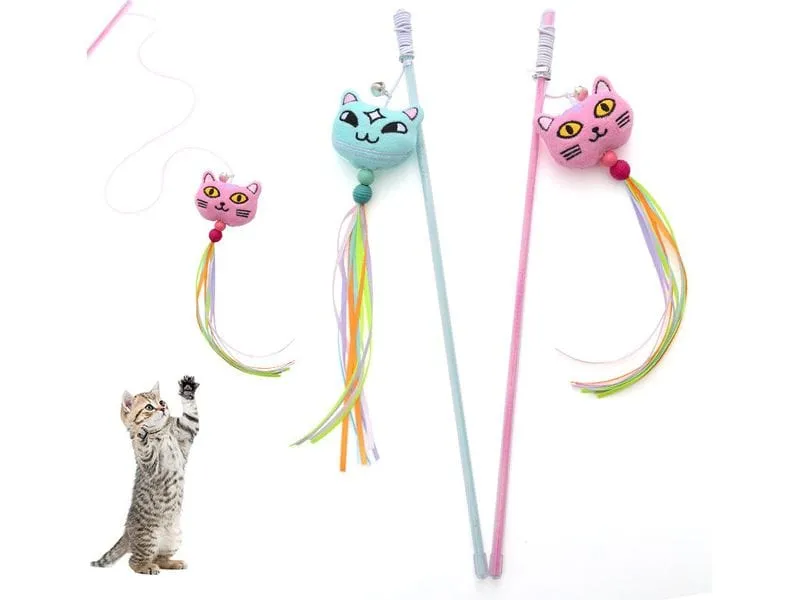 Plush Cat Head Teaser Pets Qatar