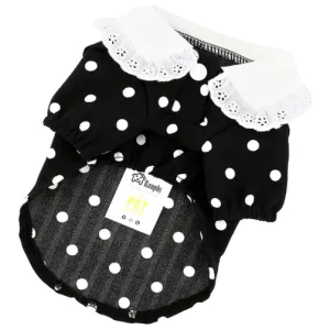 Polka Dot Black Cat Clothes Pets Qatar