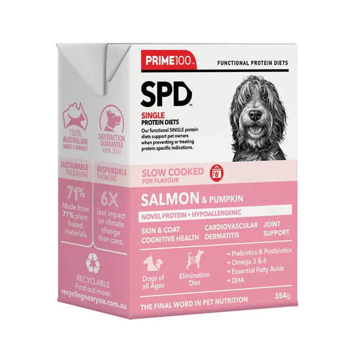Prime 100 Slow Cooked Salmon and Pumpkin Dog Food 354g x12