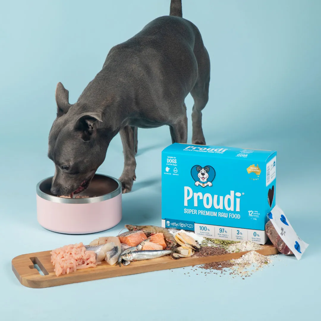 Proudi Ocean Combo and Turkey Raw Dog Foos 2.4kg