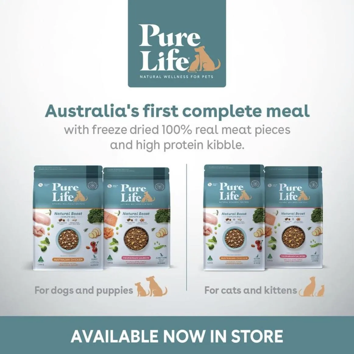 Pure Life Natural Boost Salmon Dry Dog Food 1.8kg