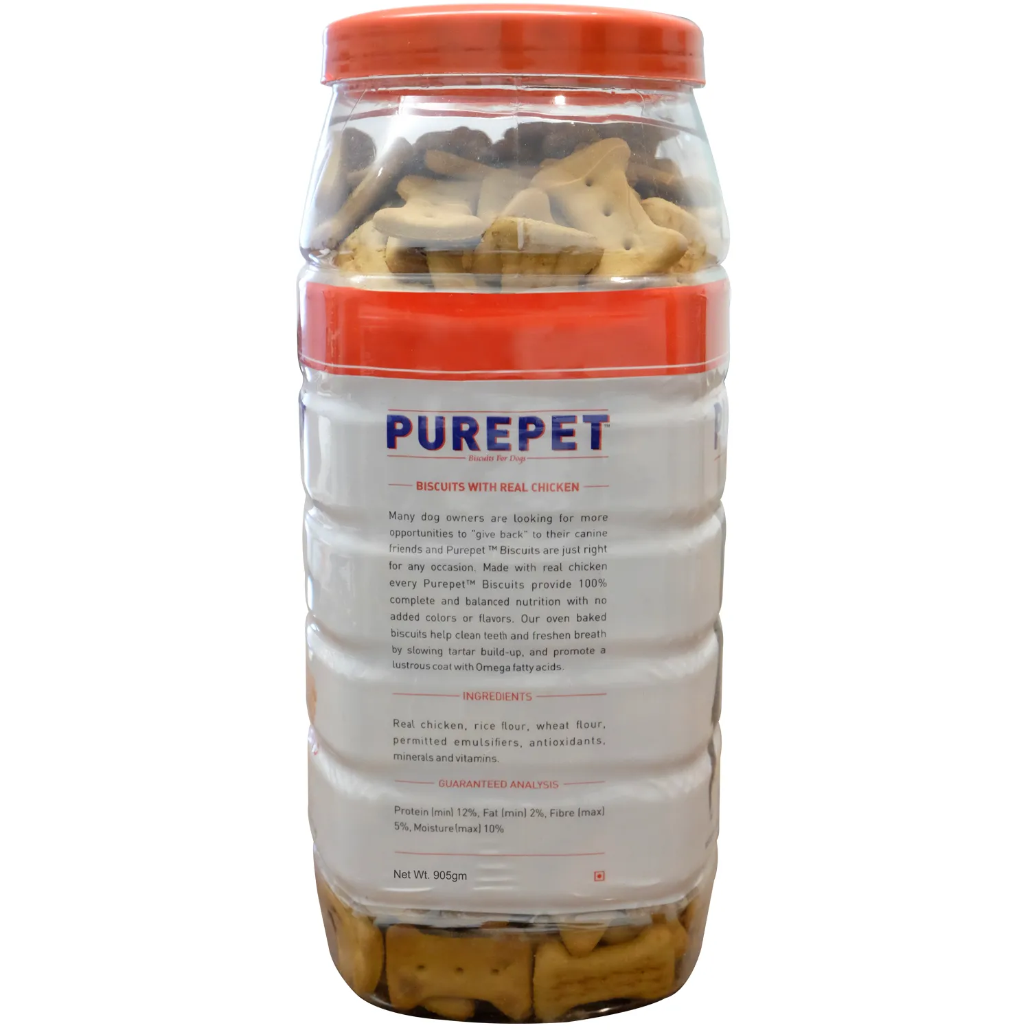 Purepet Chicken Flavour Real Chicken Biscuit and Henlo Chicken Pops Dog Treats Combo