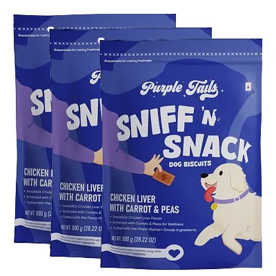 Purple Tails Chicken Liver with Carrots and Peas Dog Treat