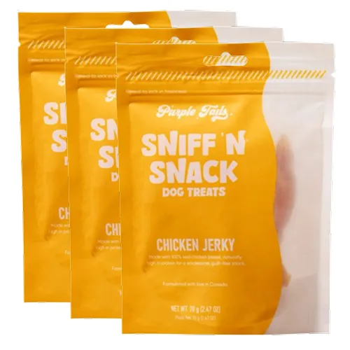Purple Tails Sniff N Snack Chicken Jerky Dog Treat