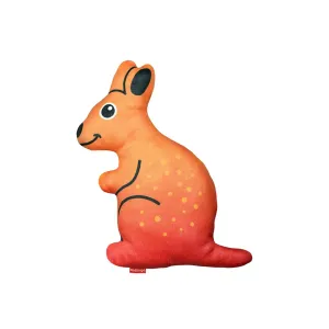 Red Dingo Durables Kangaroo Fetch Toy For Dogs (Orange)