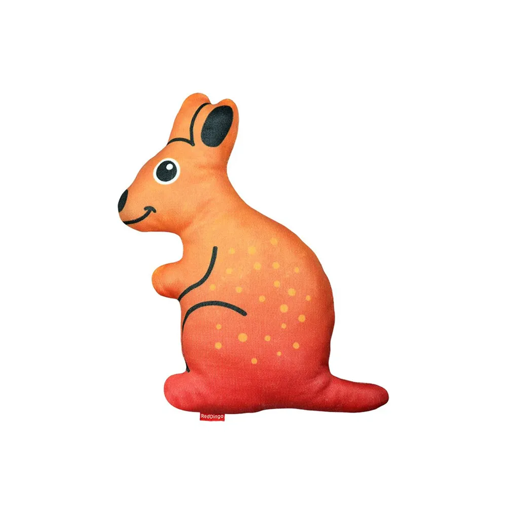 Red Dingo Durables Kangaroo Fetch Toy For Dogs (Orange)