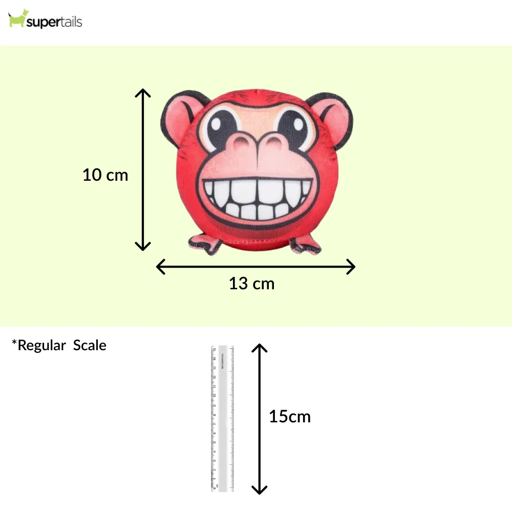 Red Dingo Durables Monkey Ball Toy For Dogs (Red)
