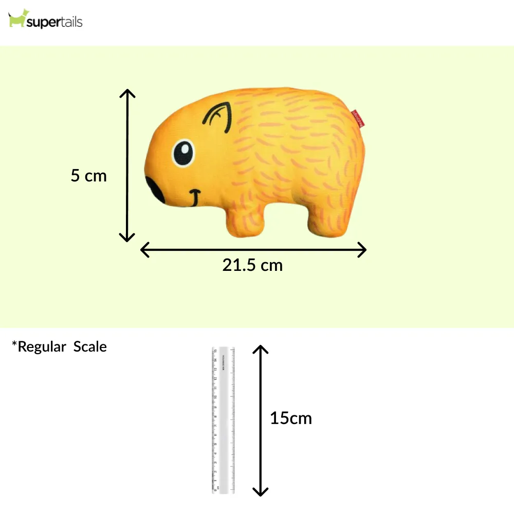 Red Dingo Durables Wombat Fetch Toy For Dogs (Yellow)