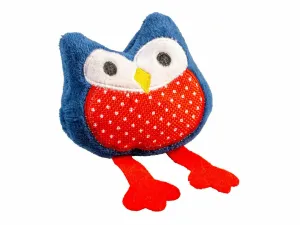 Retro dotted owl 13x9x3,5cm blue Pets Qatar
