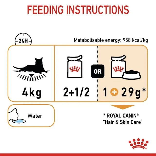 Royal Canin Cat Hair and Skin Care Gravy Adult Wet Food Pouch 85g ( _ )