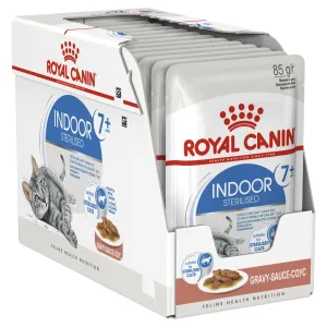 Royal Canin Cat Indoor 7  with Gravy Wet Food Pouches 85g x 12