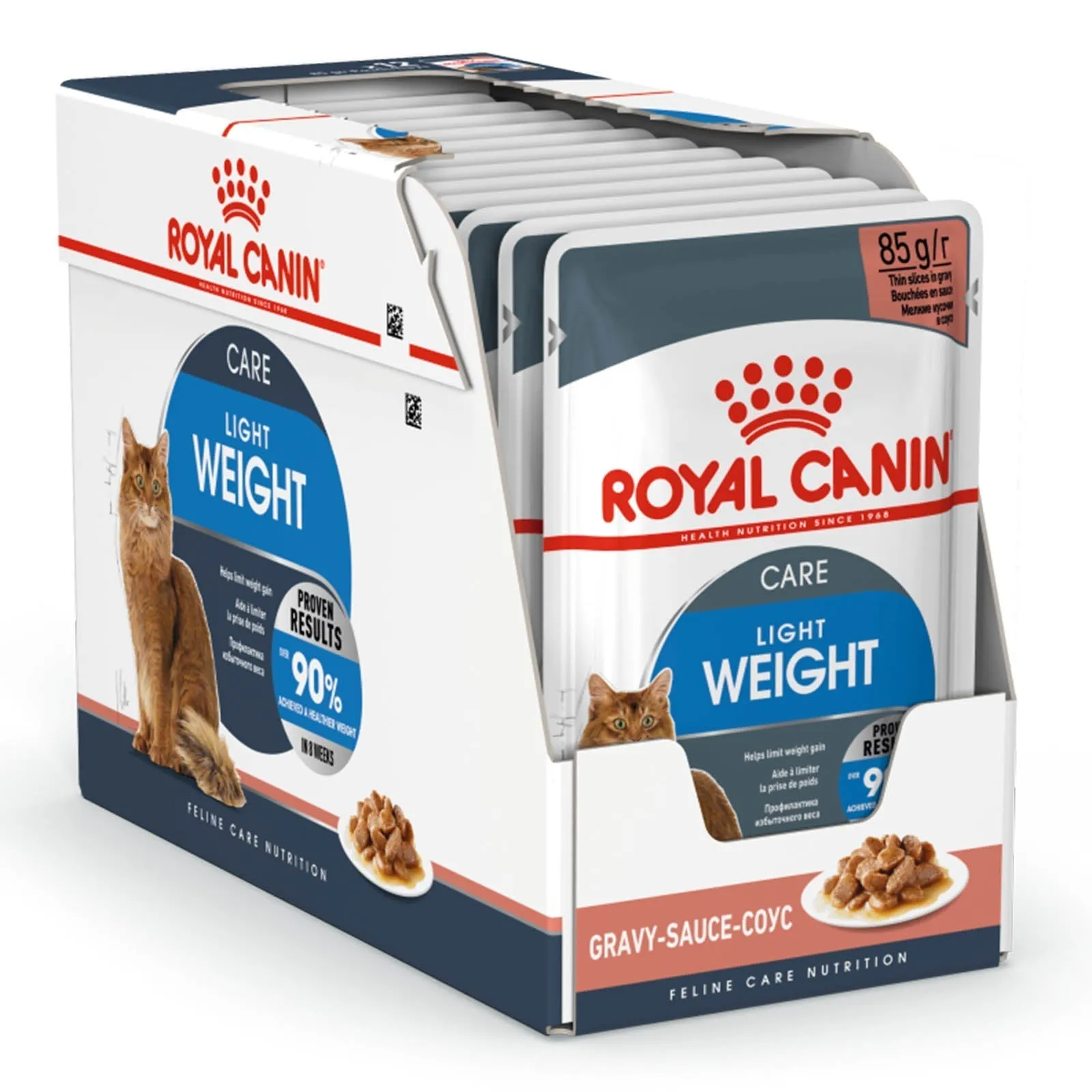 Royal Canin Cat Light Weight Care with Gravy Adult Wet Food Pouches 85g x 12 ( _ )