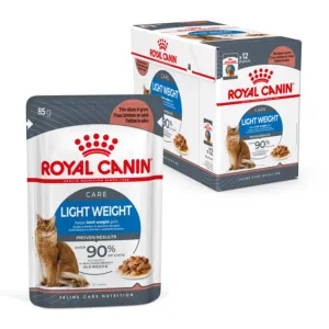 Royal Canin Cat Light Weight Care with Gravy Adult Wet Food Pouches 85g x 12 ( _ )
