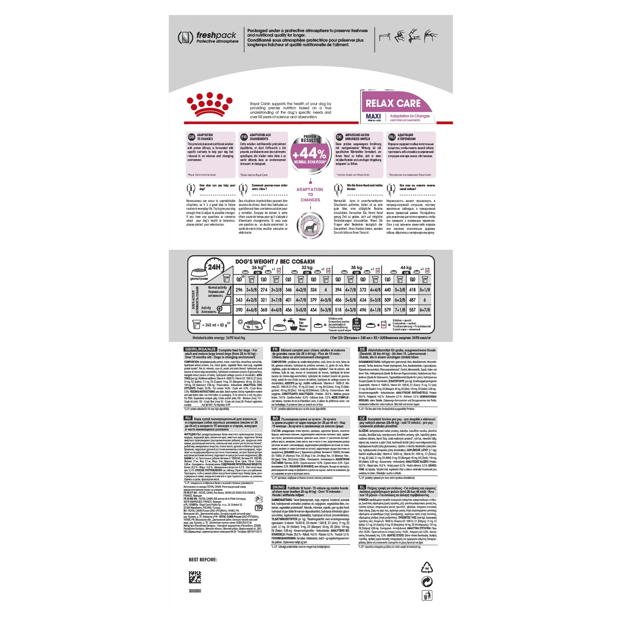 Royal Canin Dog Maxi Relax Care Adult Dry Food 9kg ( _ )