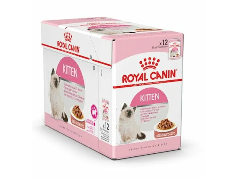 Royal Canin Feline Health Nutrition Kitten Gravy (WET FOOD - Pouches) 12X85G Pets Qatar