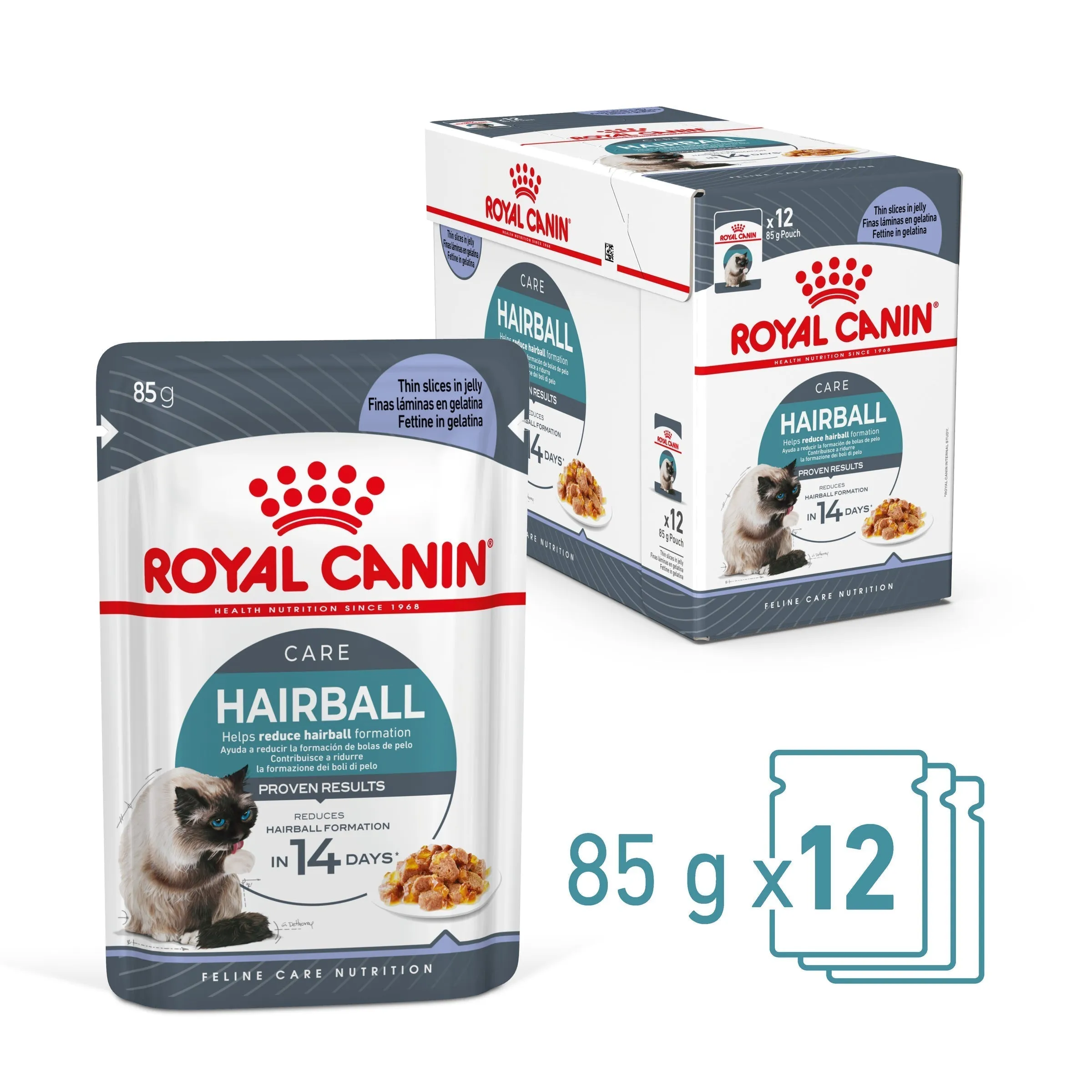 Royal Canin Hairball Care Jelly Wet Food Pouch 85g x12 ( _ )