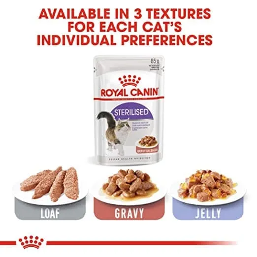 Royal Canin Instinctive and Sterilised Gravy Adult Cat Wet Food Combo
